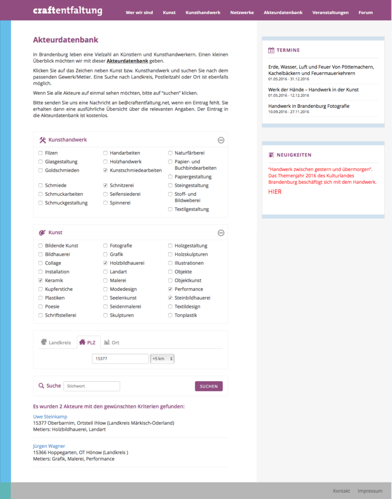 Wordpress Theme Craftenfaltung